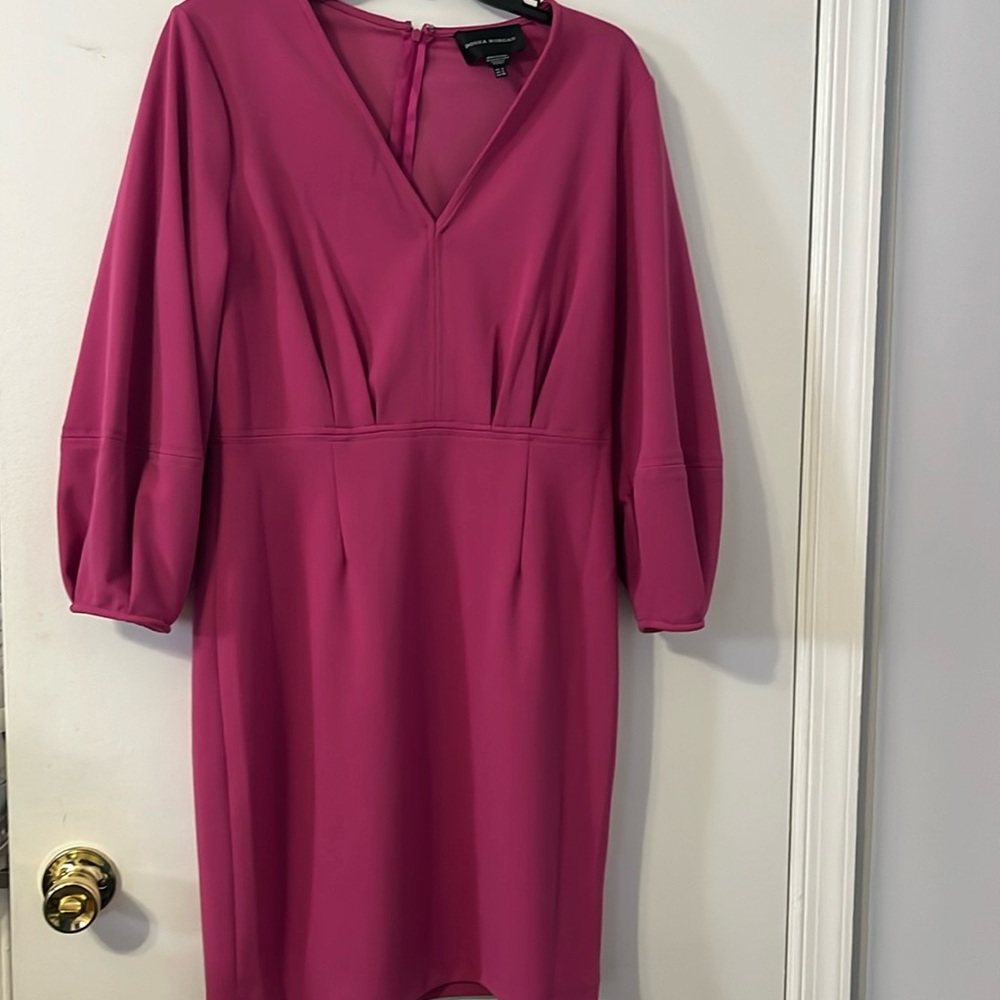 Donna Morgan Fit and Flare Dress Fushia Size 8